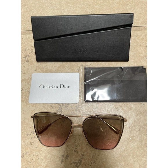 Christian Dior Monsieur 3YG86 LIGHT GOLD / BROWN RED FADE Sunglasses